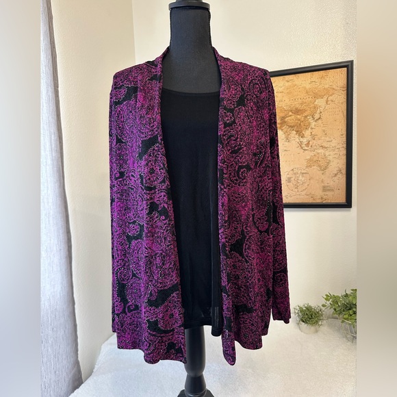 Tops - Women’s purple and black blouse